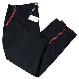 Anatomie‎ Collection Flora Honiara Pant Zipper Detail Black Red Size XL NWT